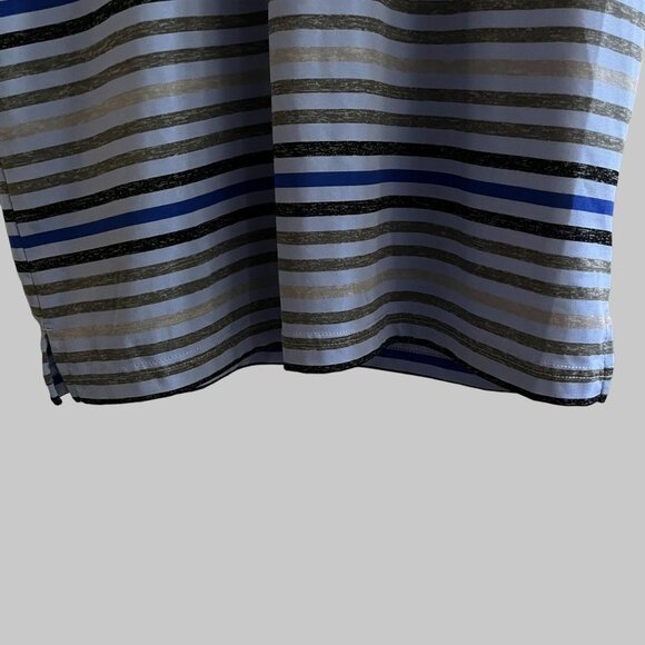 Antigua Shirt‎ Mens L Large Striped Desert Dry Golf Pullover Polo 1/4 Button Up - Picture 7 of 9